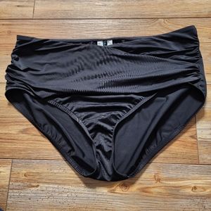 Aqua Green Swimsuit Bottom Womens L Black Shaping NEW